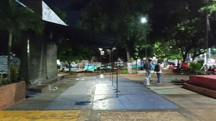 Parque Amelia en horas de la noche./Foto cortesía