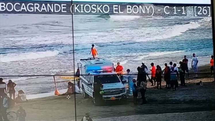 Turista se ahogó en las playas de Bocagrande./Foto: cortesía