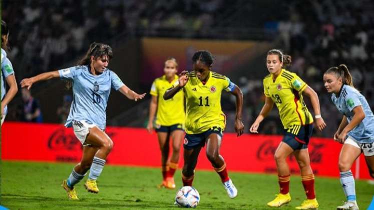 Selección Colombia femenina, juego final contra España./Foto: cortesía