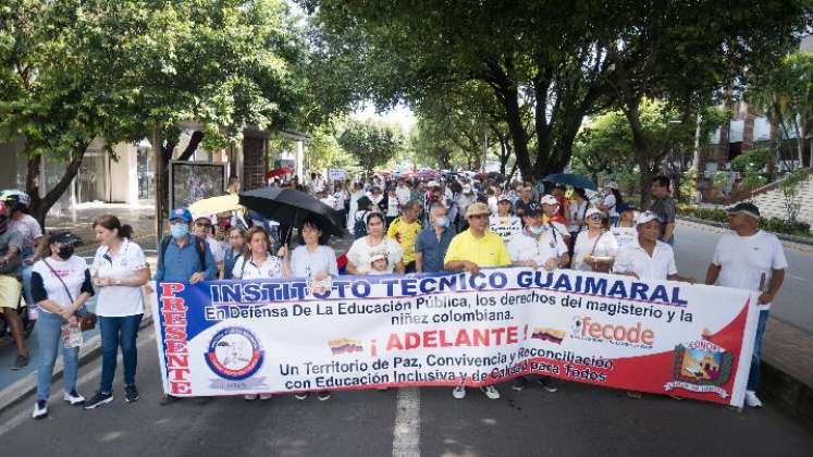 En Cúcuta también se movilizaron para manifestar su respaldo a Gustavo Petro en sus cien días de gobierno./Foto Jorge Gutiérrez-La Opinión