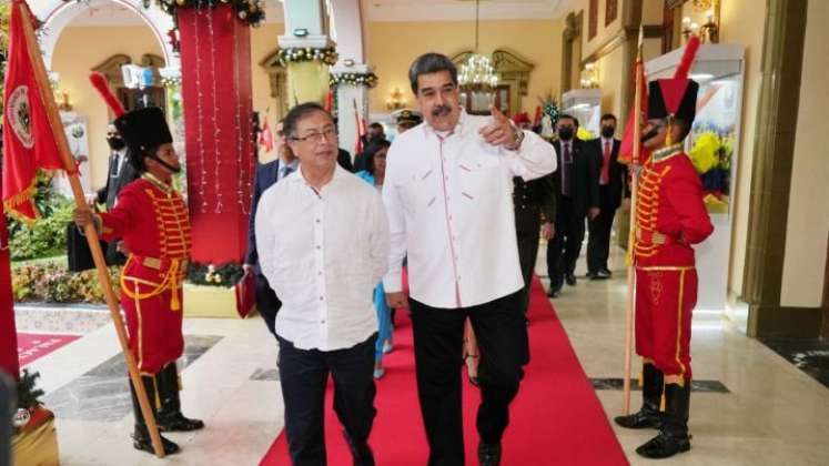 Los presidentes de Colombia, Gustavo Petro, y Nicolás Maduro, de Venezuela, se encontraron en el vecino país./Foto Presidencia de la República