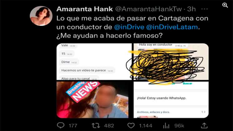 Denuncia de Amaranta Hank
