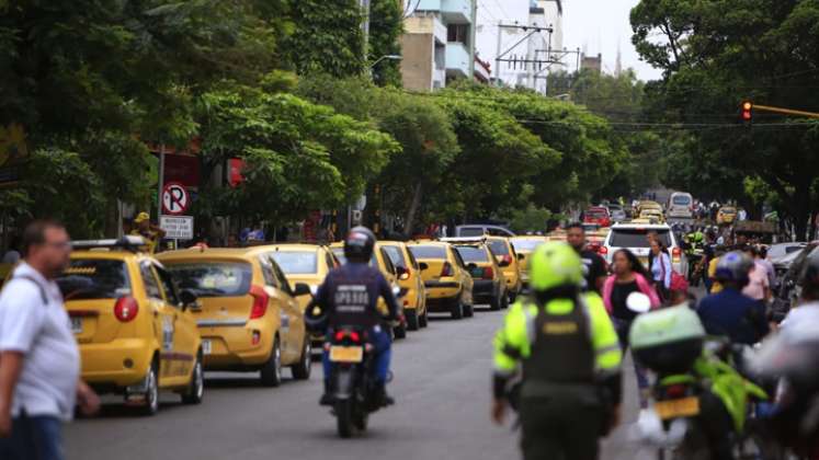 Así avanza la movilización de los taxistas en Cúcuta por el paro nacional