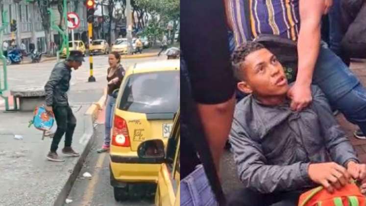 Comunidad capturó a limpiavidrios que agredió a taxista en Bucaramanga