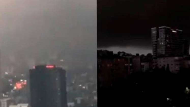 Gran nube negra convirtió el día en noche en Estambul