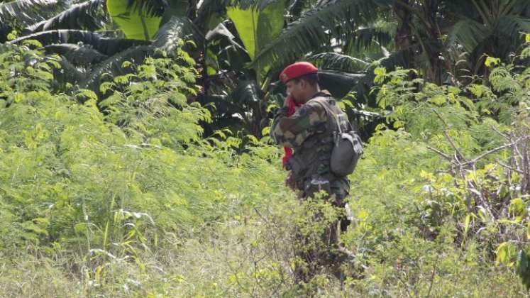Un soldado de la Guardia Venezolana hace presencia en la frontera con Norte de Santander./Foto Archivo