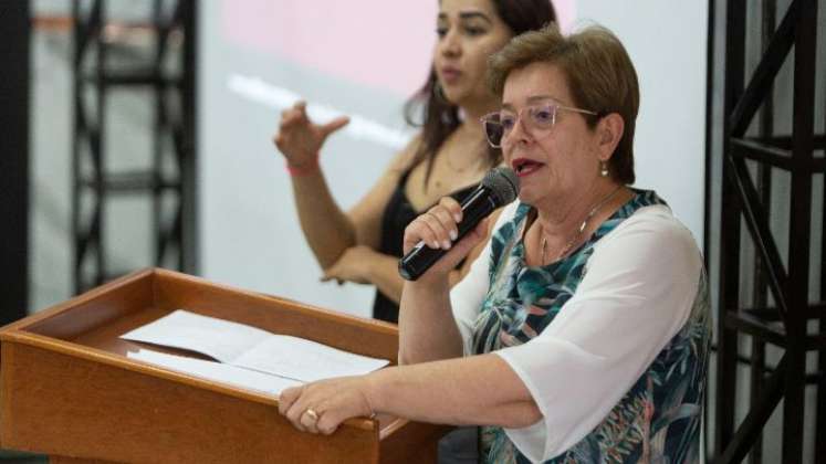 Ministra del Trabajo, Gloria Inés Ríos./Foto Juan Pablo Cohen/La Opinión