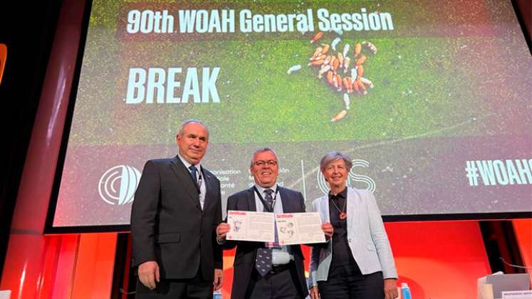 La entrega del documento se hizo en el marco de la 90 Asamblea Mundial de Delegados de la OMSA. / Foto: Cortesía