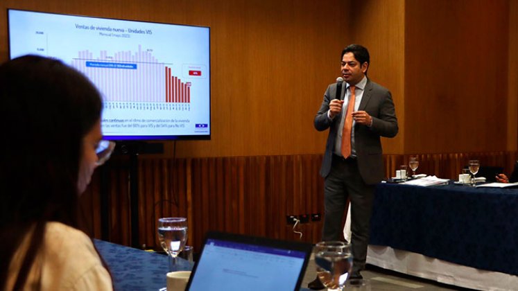 El presidente de la Cámara Colombiana de Construcción (Camacol), Guillermo Herrera, entregó un informe detallado sobre cómo marcha la venta de vivienda. / Foto: Camacol