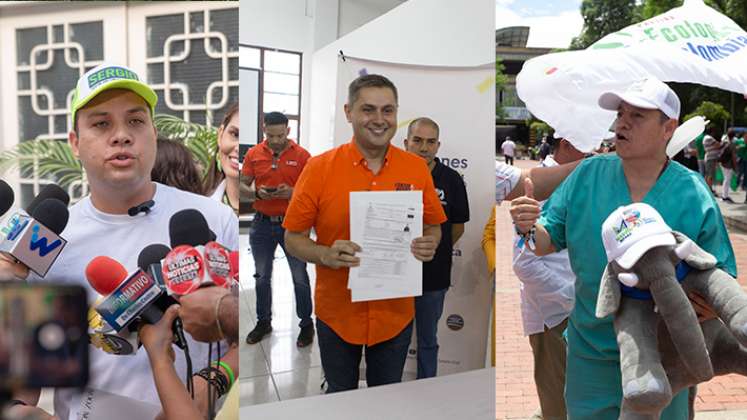 Sergio Maldonado, Leonardo Jácome y Martín Rojas, ya son candidatos a la Alcaldía de Cúcuta./Fotos La Opinión