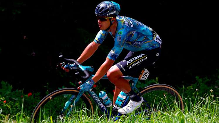 Harold Tejada, ciclista colombiano en el Tour de Francia 2023. 