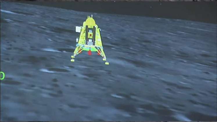 India descendió una nave en la Luna