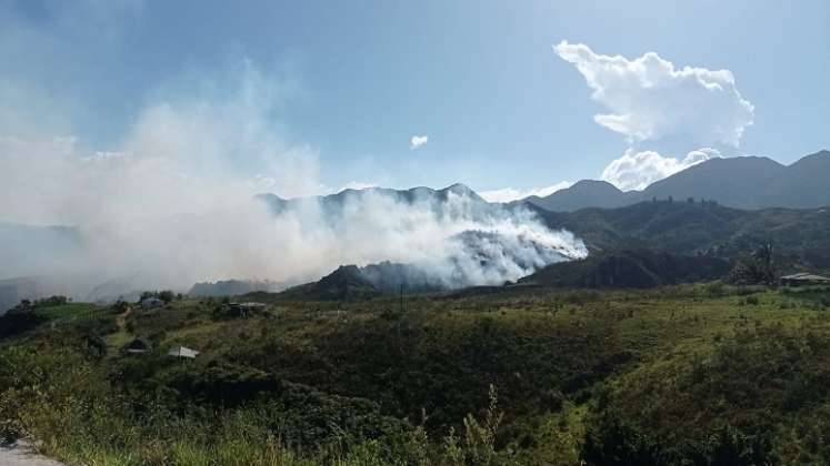 Encendidas se encuentran las alarmas por los incendios forestales en la provincia de Ocaña. /Foto: Cortesía.