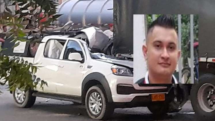 La camioneta en la que se desplazaban José Jaimes y cuatro personas más, chocó por detrás a un camión.