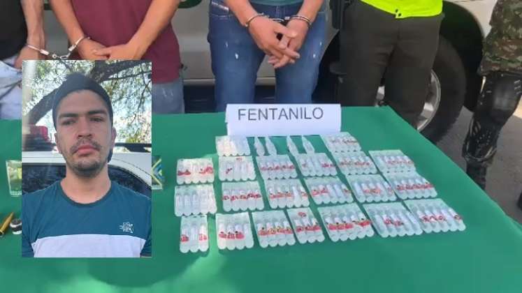 Jhonatan Duarte Díaz fue capturado con 98 ampollas de fentanilo.