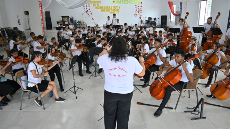 Niños y jóvenes de la ‘Orquesta Sinfónica Binacional Más Arte-Más Vida’ llenan de alegría a Cúcuta. (Foto: Jorge Gutiérrez /La Opinión)