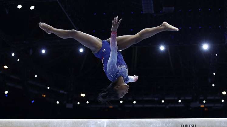 La gimnasta estadounidense Simone Biles se consagró en el Mundial de Bélgica.