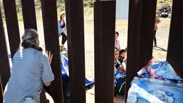 Migrantes en la frontera México con Estados Unidos.