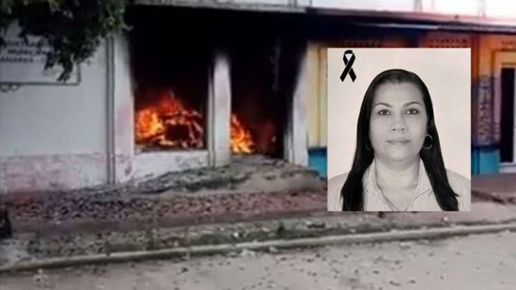 La mujer fue víctima del incendio provocado en Gamarra, Cesar. Foto: Colprensa 