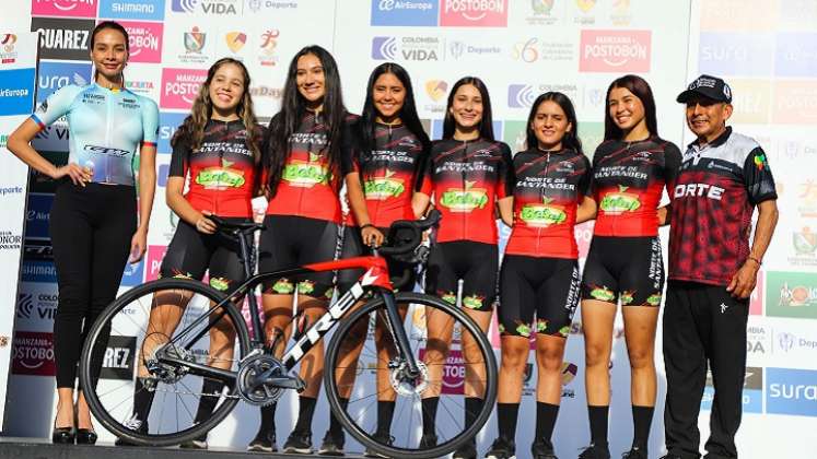 Este es el equipo femenino de ciclismo de Norte de Santander que compite en la Vuelta Nacional del Futuro.