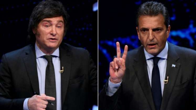 Milei y Massa, candidatos a la presidencia de Argentina