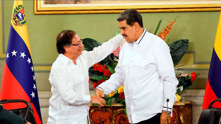Venezuela va a ser un motor de la economía colombiana, le dijo el presidente Gustavo Petro a su homólogo Nicolás Maduro. Foto AFP