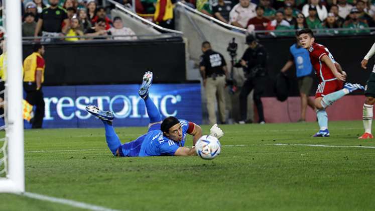 Gol de Colombia en amistoso de México. (Foto AFP)