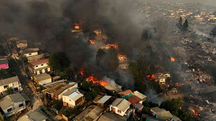 Incendio en Chile. 