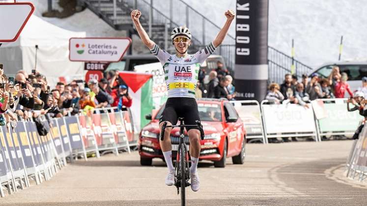 Tadej Pogacar ciclista esloveno protagonista en la Vuelta a Cataluña