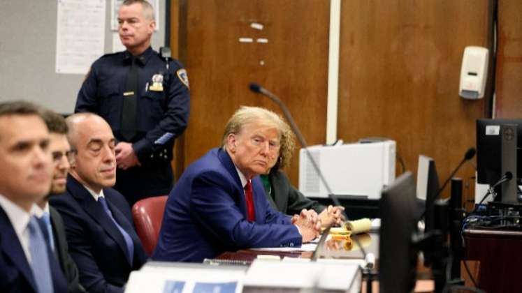 Donald Trump durante audiencia ante la justicia de Nueva York