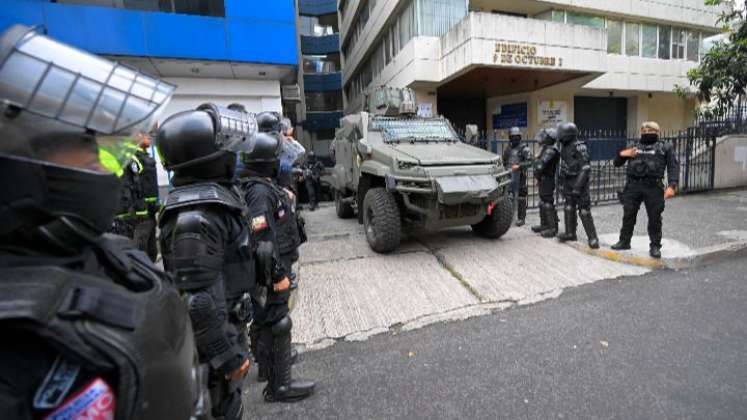 Operativo militar durante la salida del exvicepresidente ecuatoriano Jorge Glas