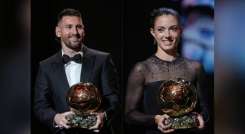 Leo Messi y Aitana Bonmatí, los ganadores en esta versión. / Foto: AFP.