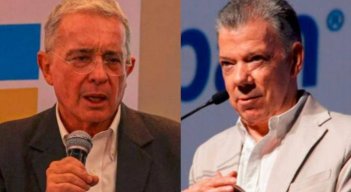 Expresidentes Álavaro Uribe y Juan Manuel Santos