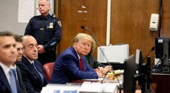 Donald Trump durante audiencia ante la justicia de Nueva York