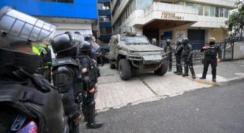 Operativo militar durante la salida del exvicepresidente ecuatoriano Jorge Glas